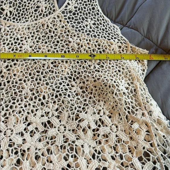 Cream Crochet Tank Top - Picture 5 of 6